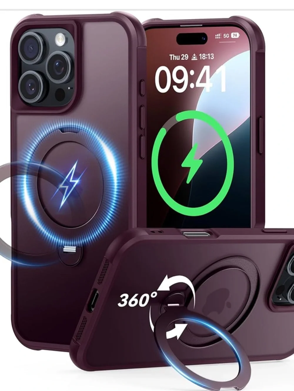 360 Spin Magnetic Stand (Pro-Version) for iPhone 16 Pro Case